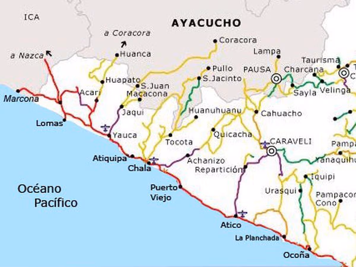 Vista de la provincia de Caravelí